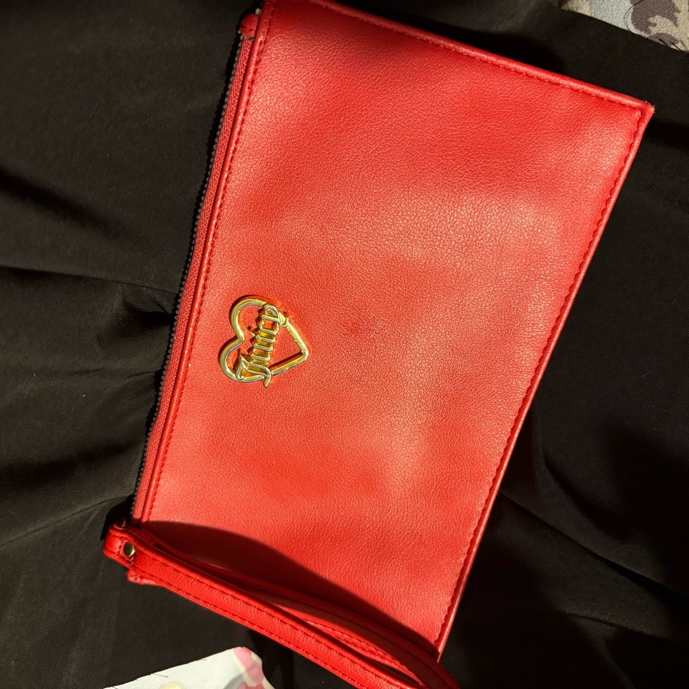 Juicy Couture Scarlet Wristlet with Gold Heart